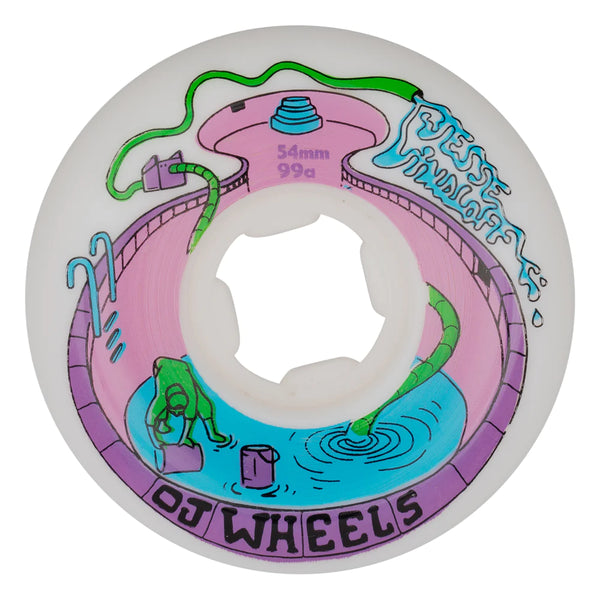 OJ - Jesse Lindloff Elite White Hardline 99a Wheels (54mm)